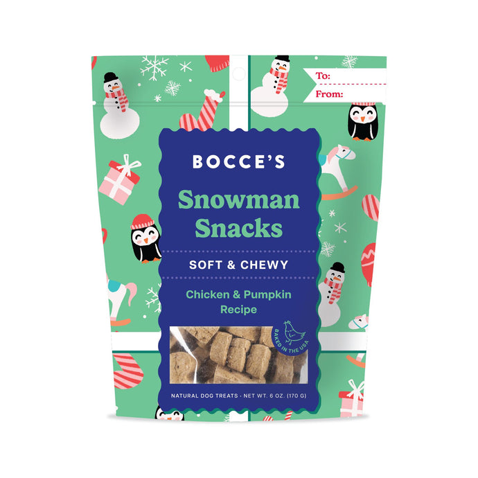 Holiday Snowman Snacks, Chicken & Pumpkin Soft & Chewy 6oz